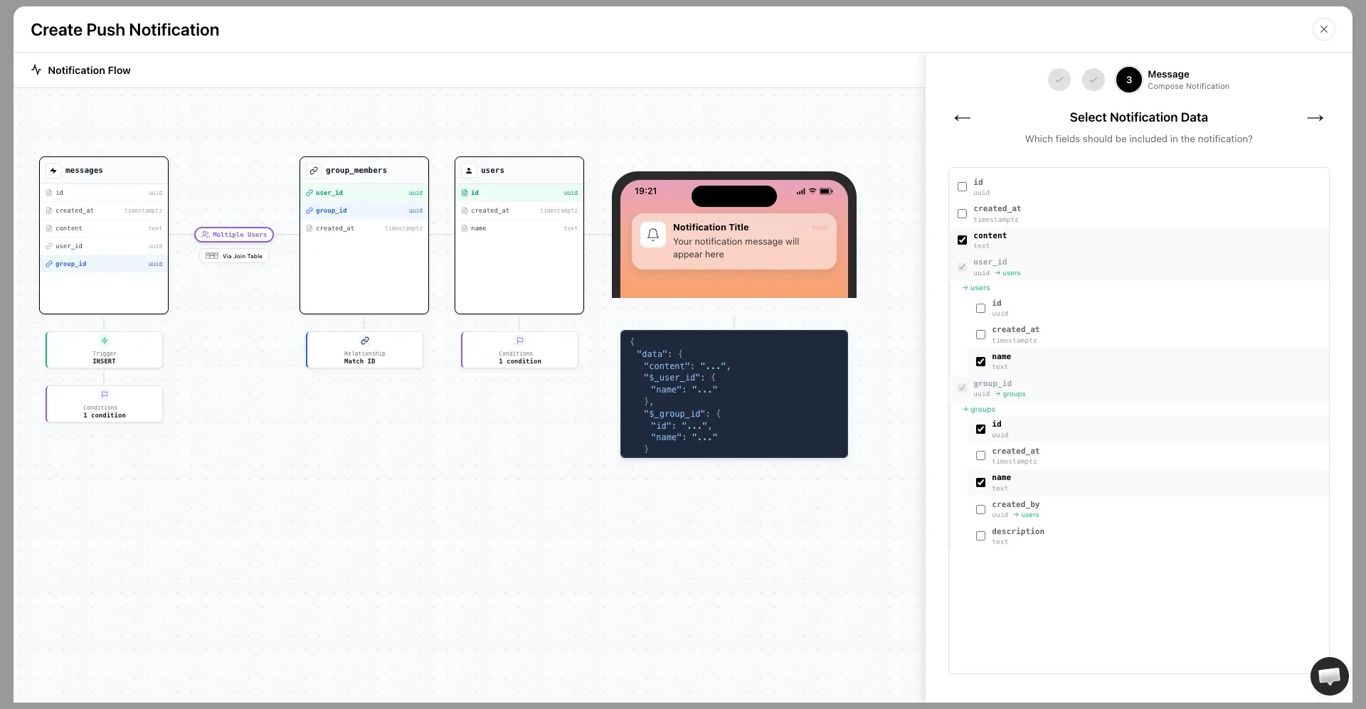 Select Notification Data
